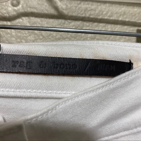 Rag & Bone Hyde Leather Panel Skinny Jeans - Picture 10 of 11